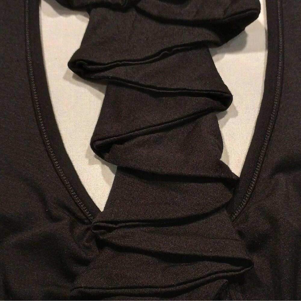 Ella Moss Black Tiered Ruffle Flowy Racerback Halter Top M Nordstrom NWT - Picture 5 of 8